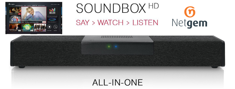 Netgem SoundBox HD - First Hi-Fi All-in-One Smart Soundbar and TV Streaming Box